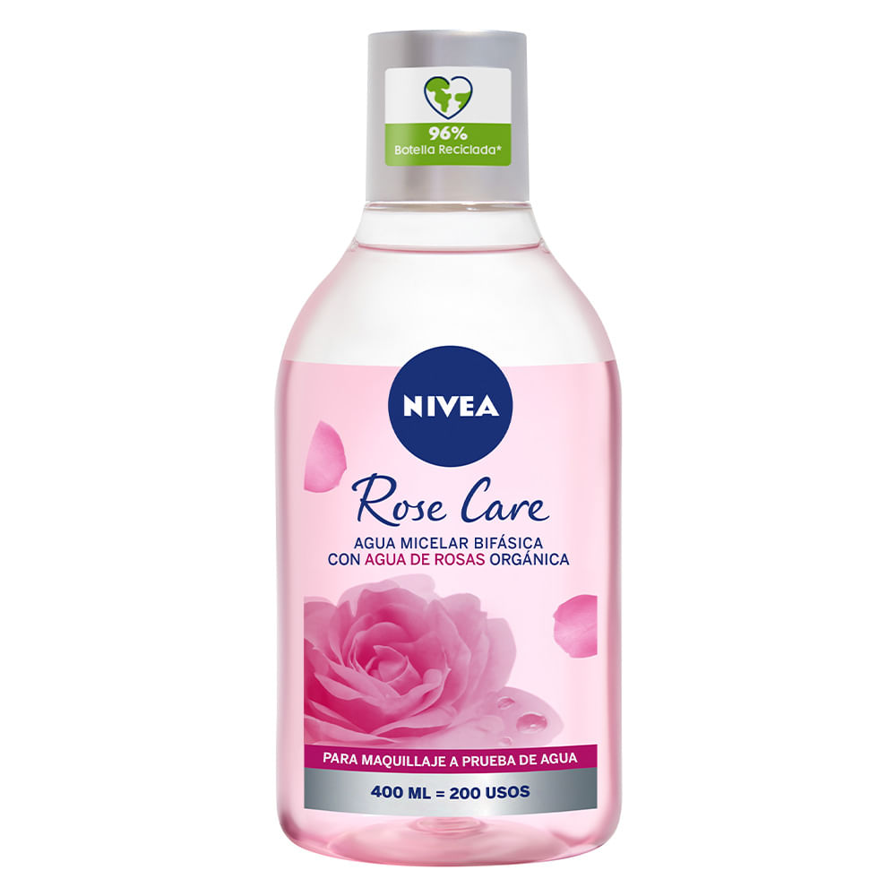 Nivea agua micelar bifasica x 400 Rose Care