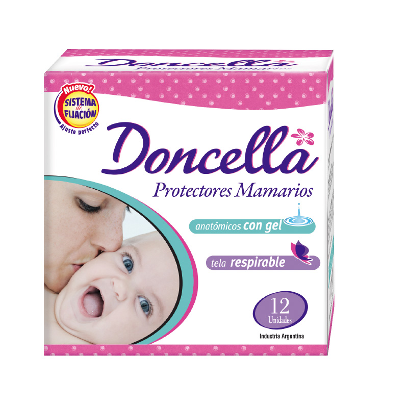 Doncella prot mamario c gel tela res x 12