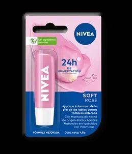 nivea labello soft rose