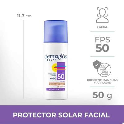 Dermaglós Solar facial crema color x50 FPS50 tono2