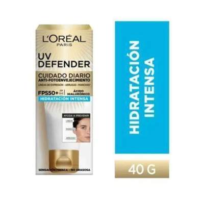 L'oreal uv defender fps50 hidratación intensa x40g