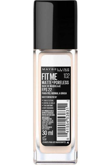 Maybelline Fit me Matte poreless 102