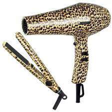 DUGA SET PLANCHA Y SECADOR  ANIMAL PRINT