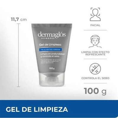 dermaglos limp facial gel hombre x100