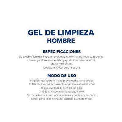dermaglos limp facial gel hombre x100