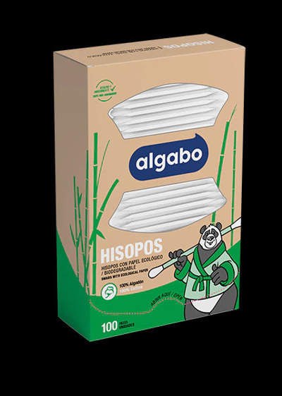 algabo hisopos papel ecologico tubo x 100