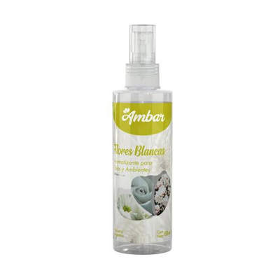 Ambar aromat. textil x150m Flores Blancas