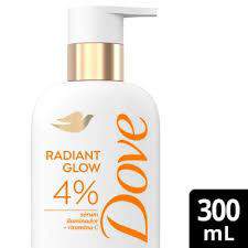 Dove jabon liq corporal serum x300ml radiant glow