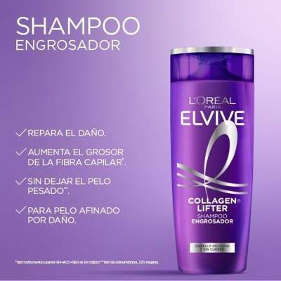 Elvive Shampu x400ml Collagen lifter