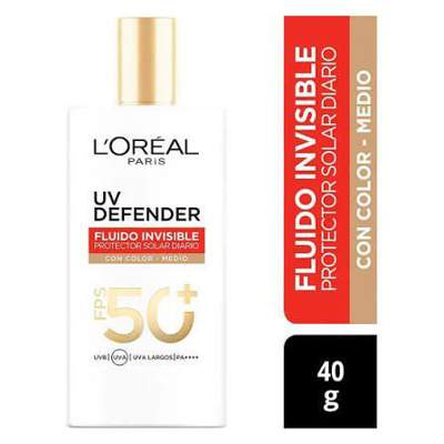 L'oreal uv defender fluido con color medio fps 50